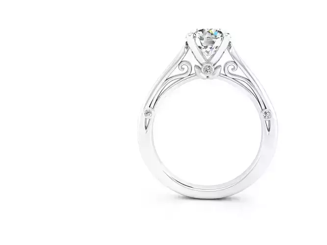 ZNV006 solitaire engagement ring gold