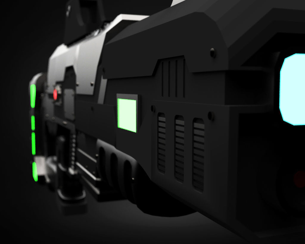 Sci-Fi Gun 3D model_1
