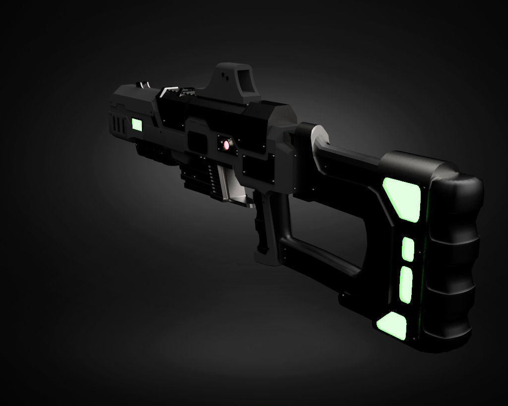 Sci-Fi Gun 3D model_2