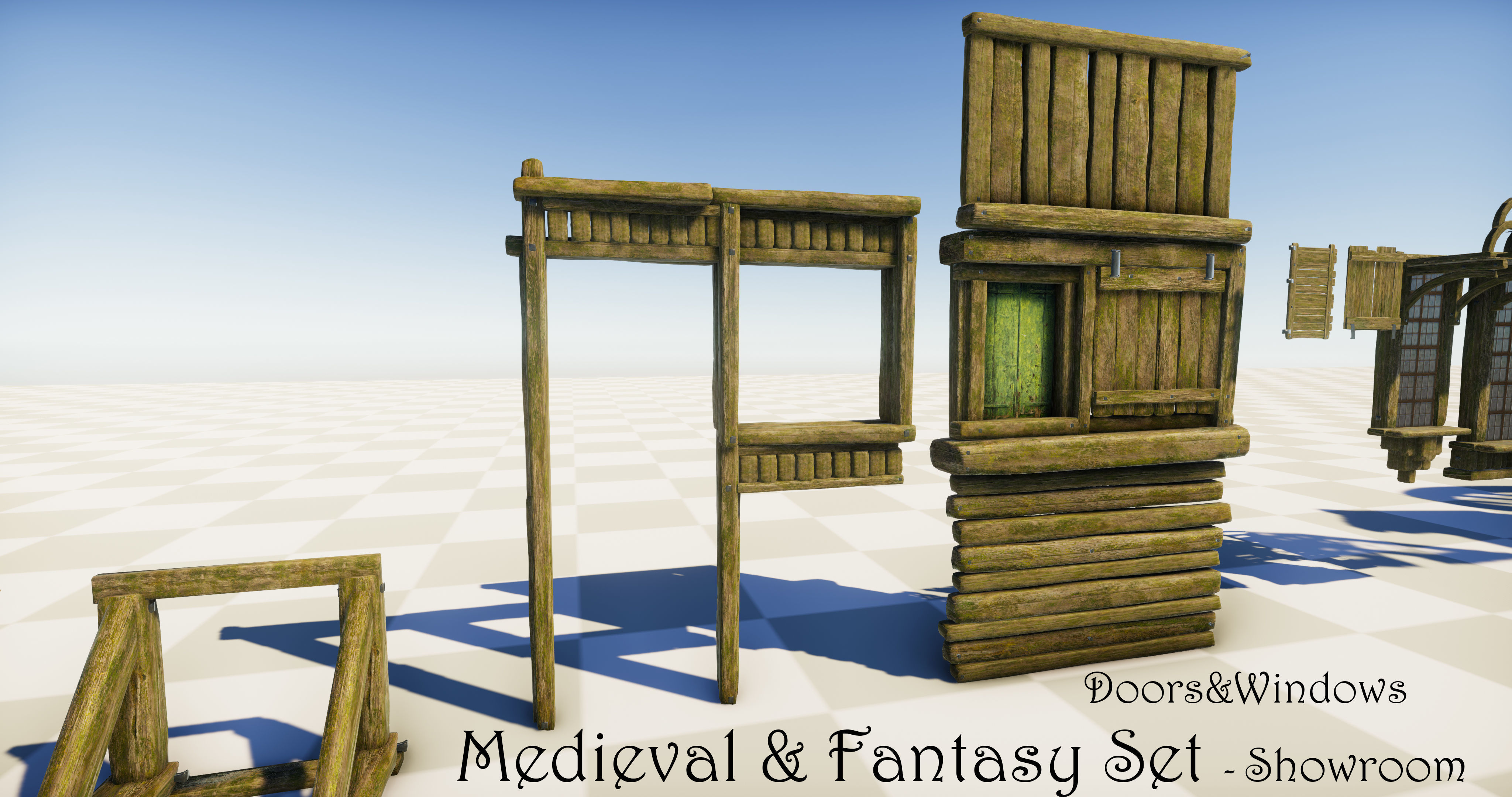 Medieval and Fantasy Set - Game ready Low-poly 3D model_29