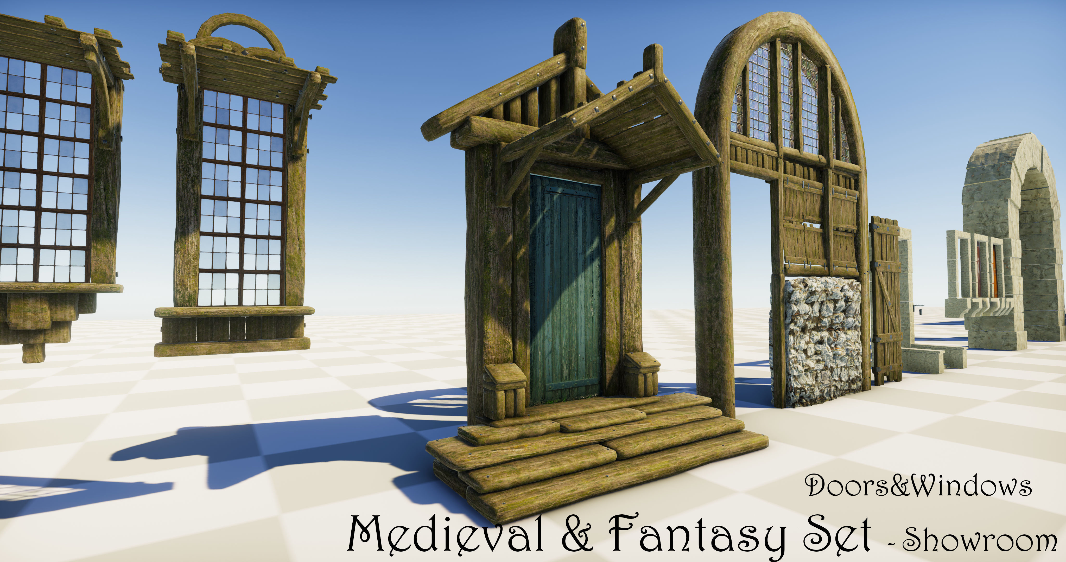 Medieval and Fantasy Set - Game ready Low-poly 3D model_26
