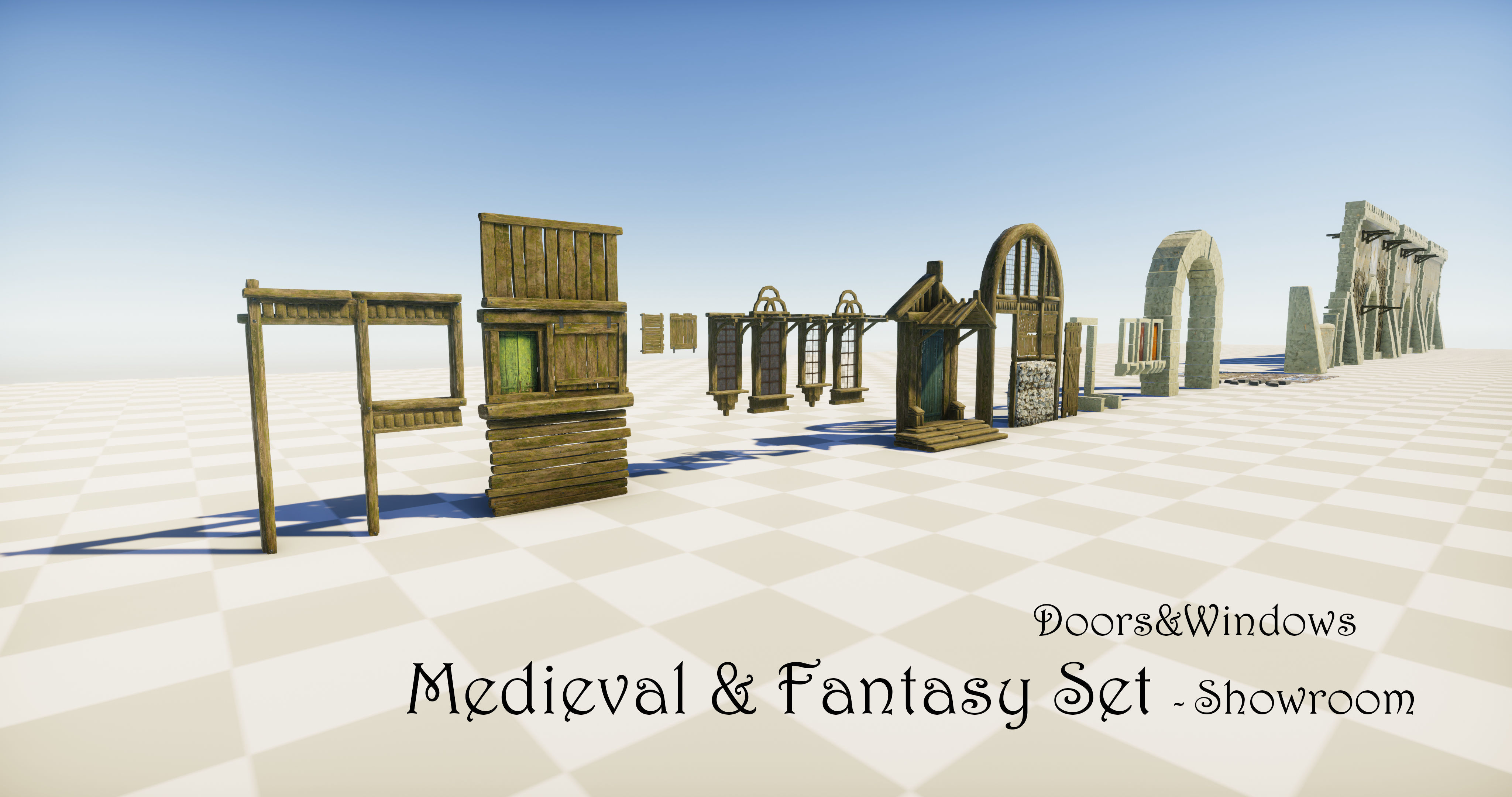 Medieval and Fantasy Set - Game ready Low-poly 3D model_32