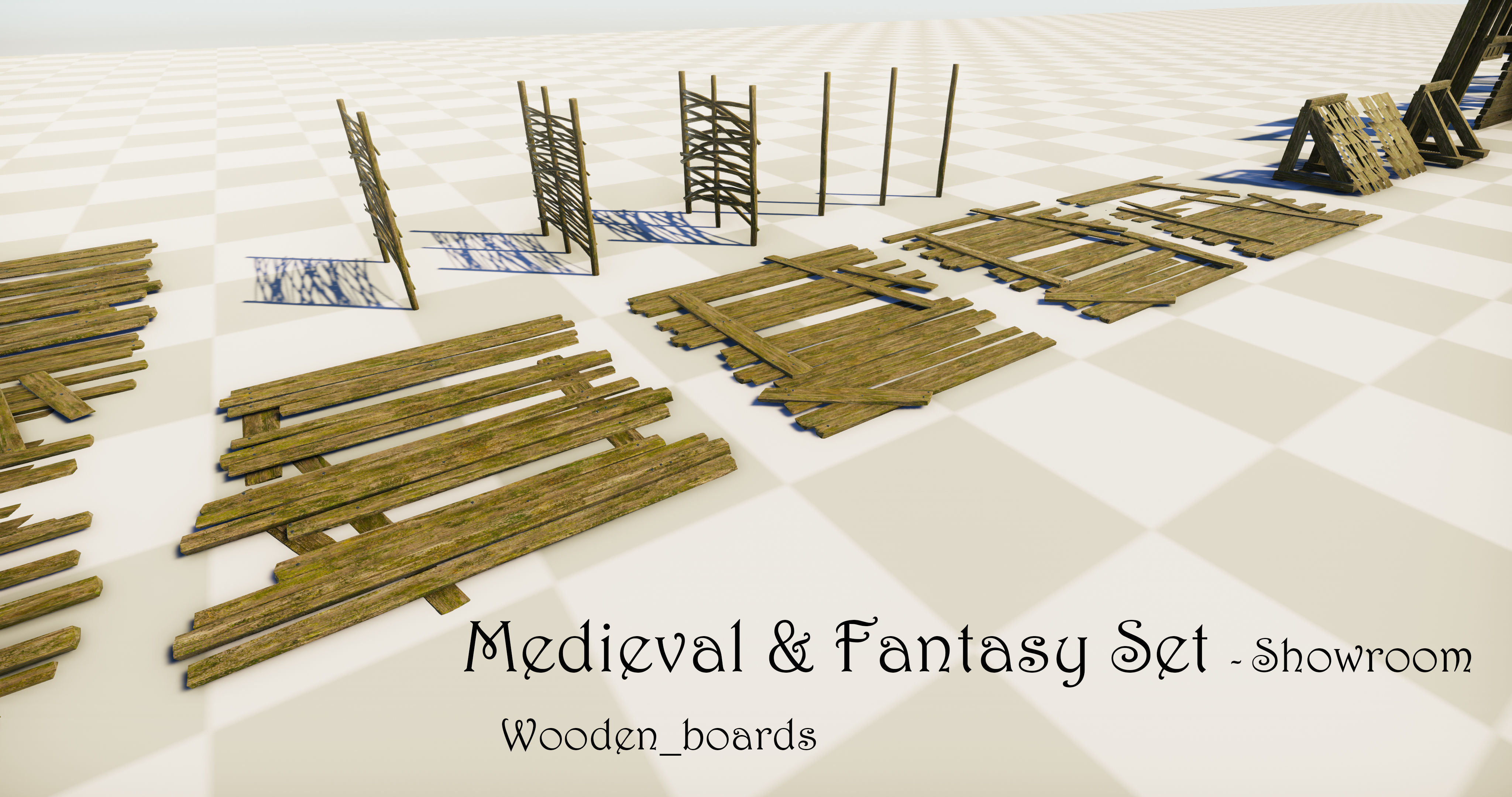 Medieval and Fantasy Set - Game ready Low-poly 3D model_35