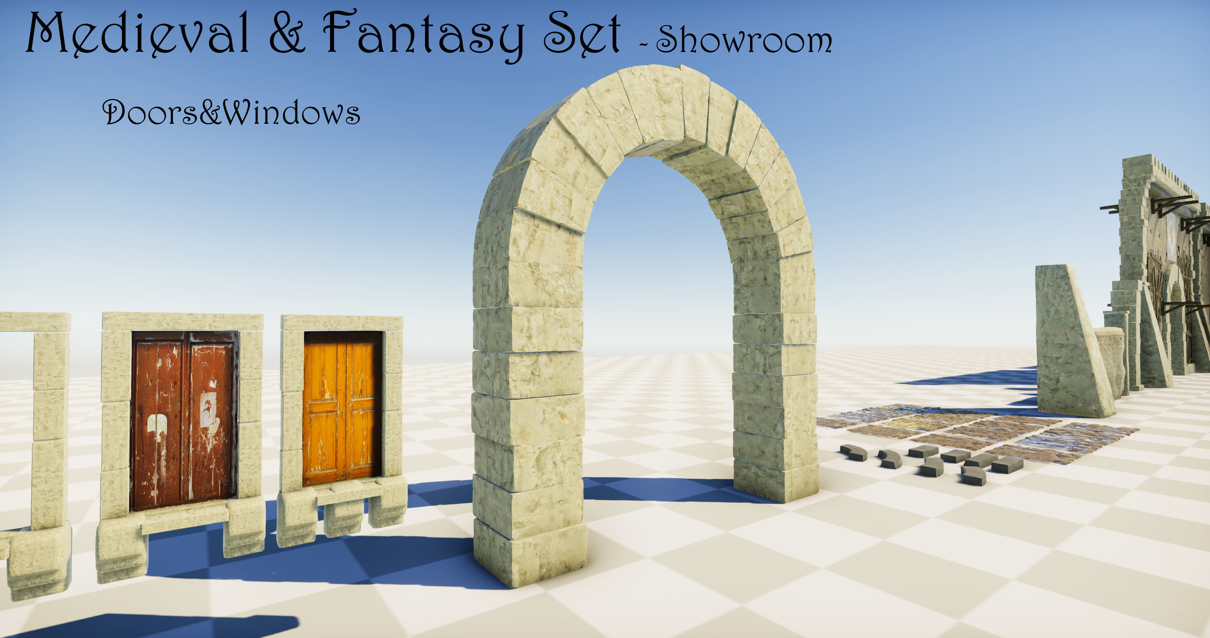 Medieval and Fantasy Set - Game ready Low-poly 3D model_16