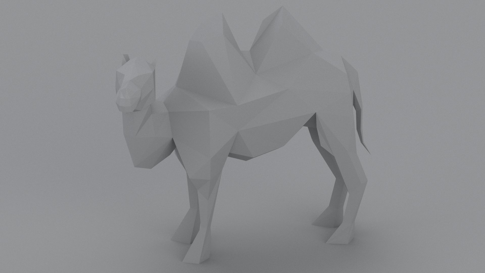 low-poly 3D printer model Camel Low-poly 3D model_5