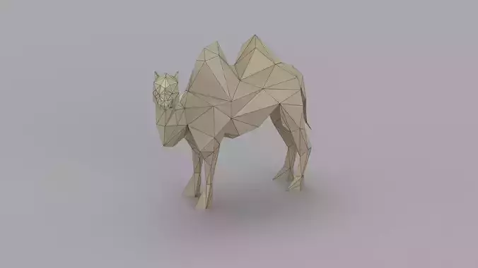 low-poly 3D printer model Camel Low-poly 3D model