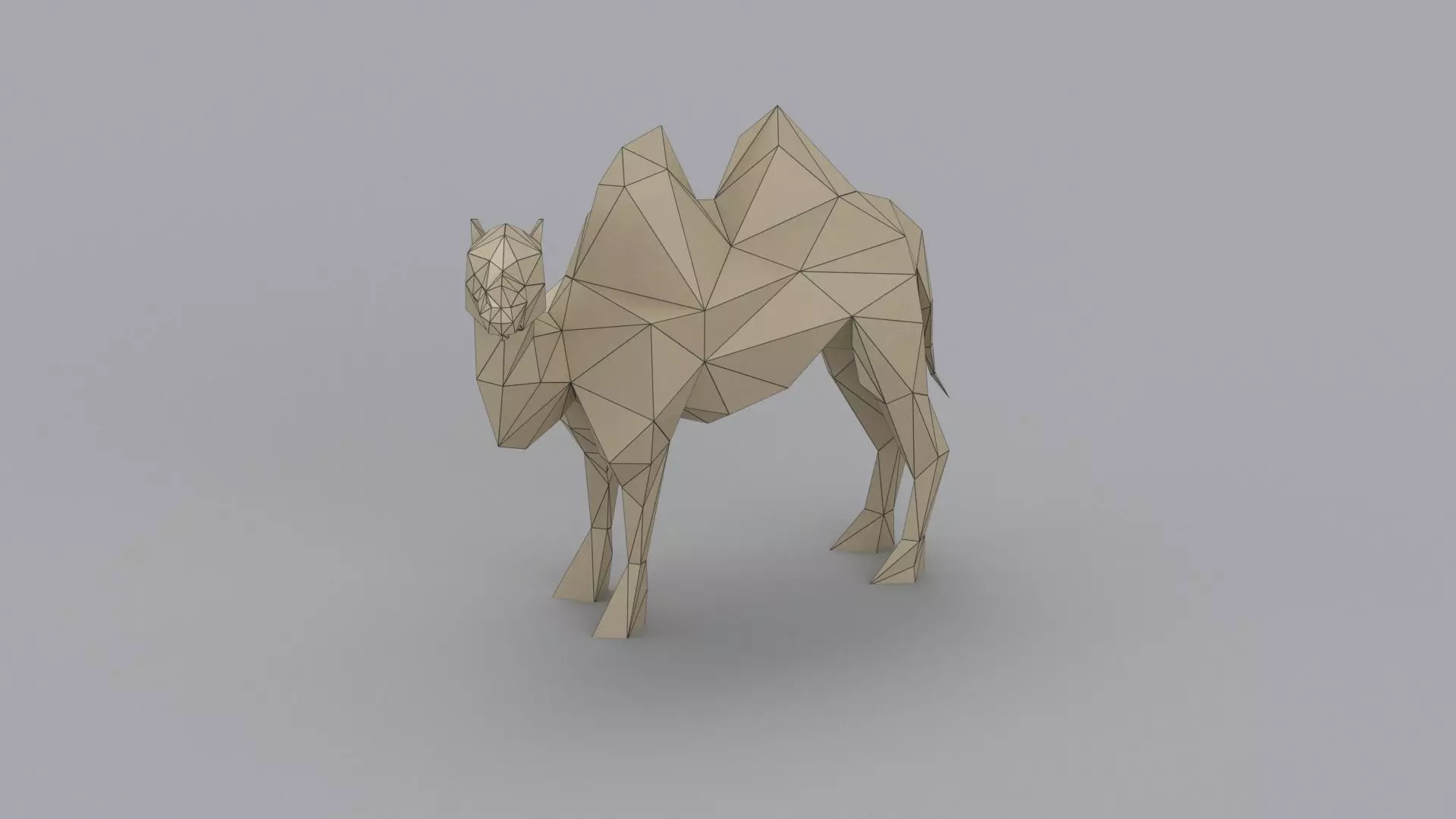 low-poly 3D printer model Camel Low-poly 3D model_0