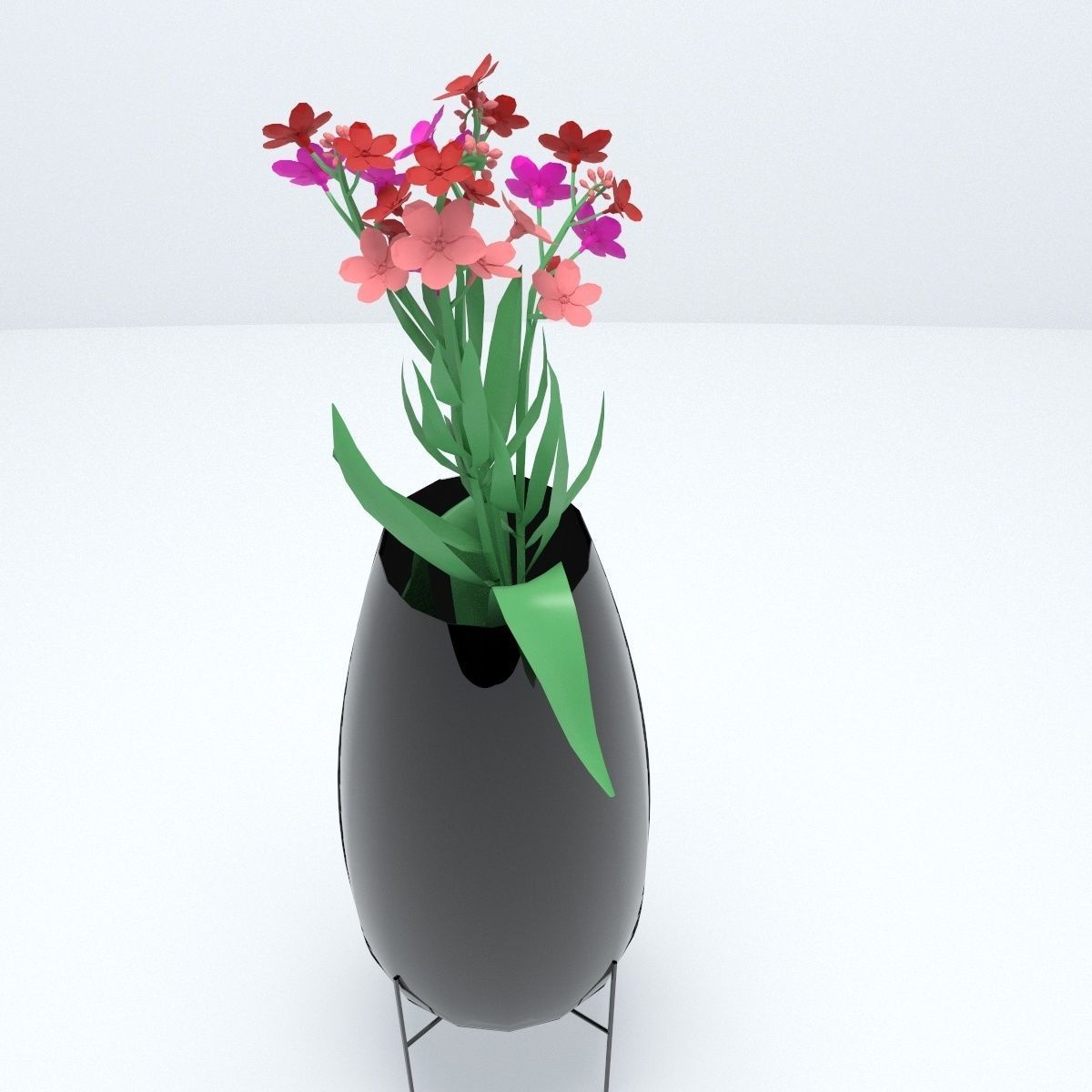 Vase flower 3D model_4