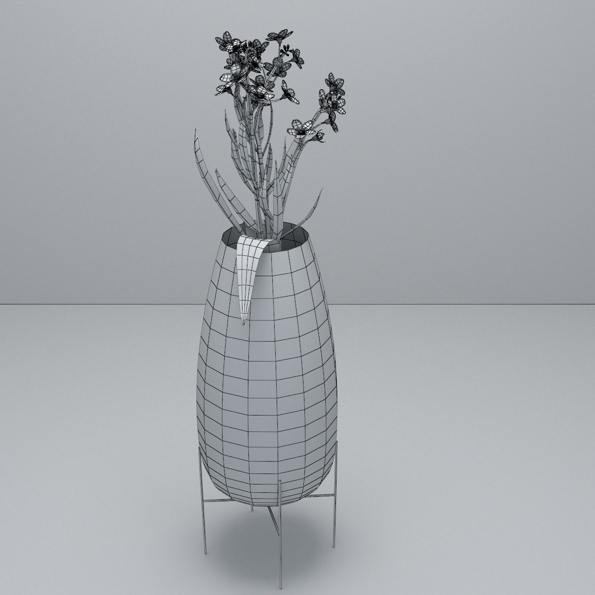 Vase flower 3D model_6