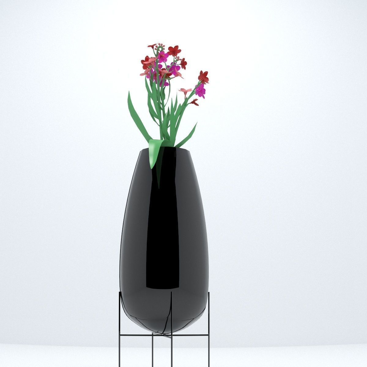 Vase flower 3D model_3