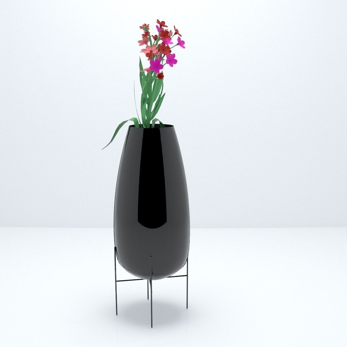 Vase flower 3D model_1