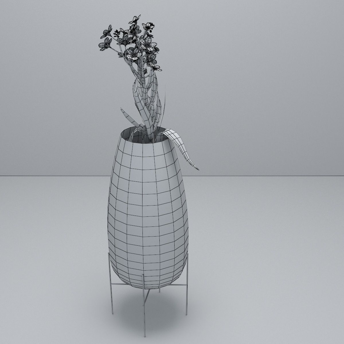 Vase flower 3D model_5