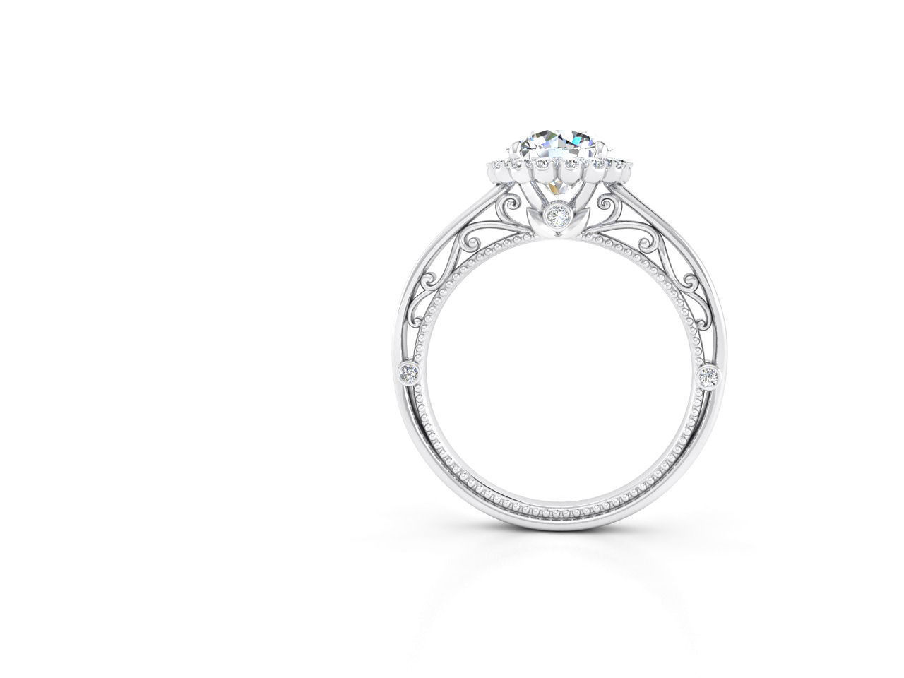 ZNV008 tanzanite engagement ring 3D print model_3