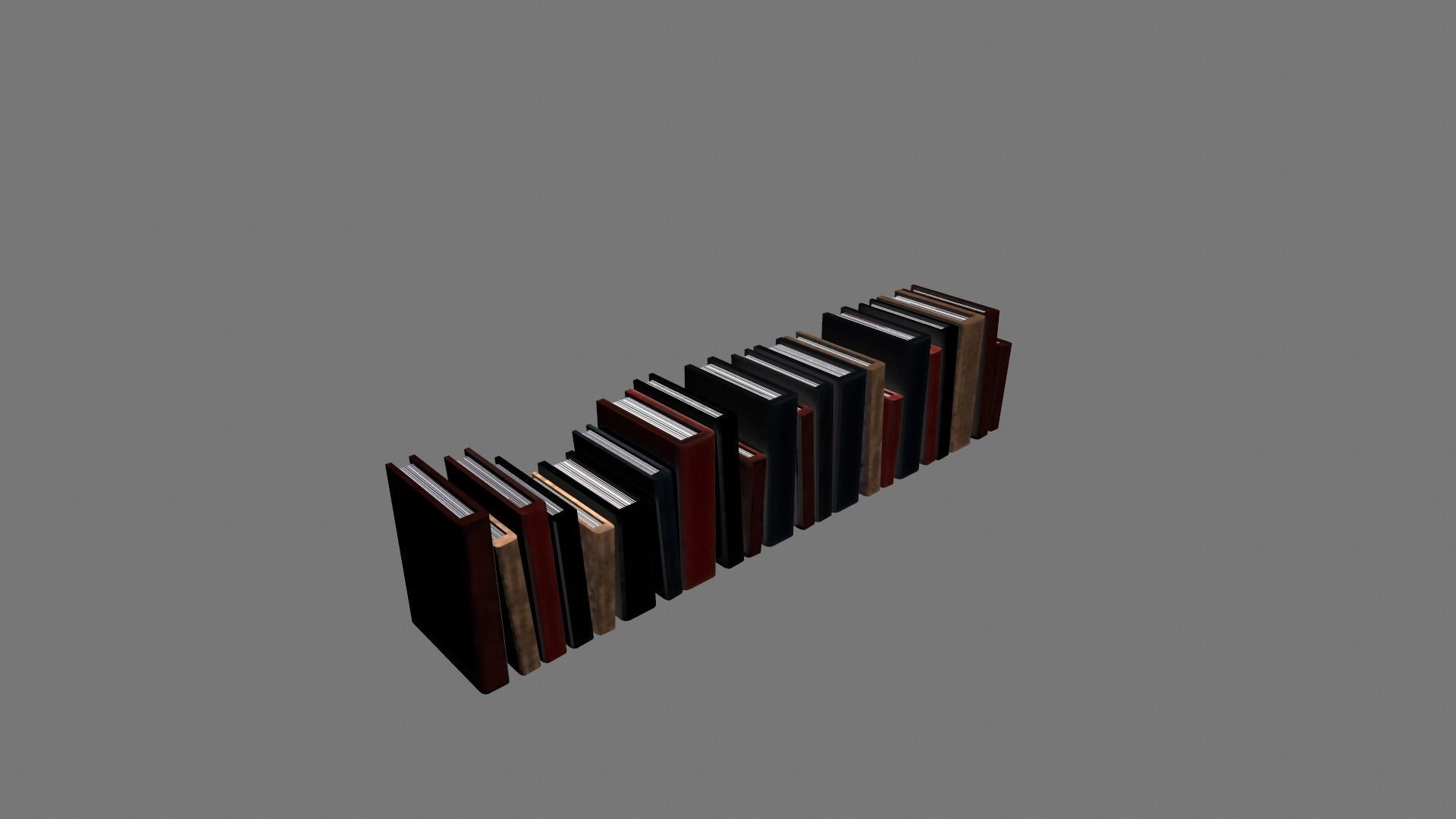 Books 3D model_2