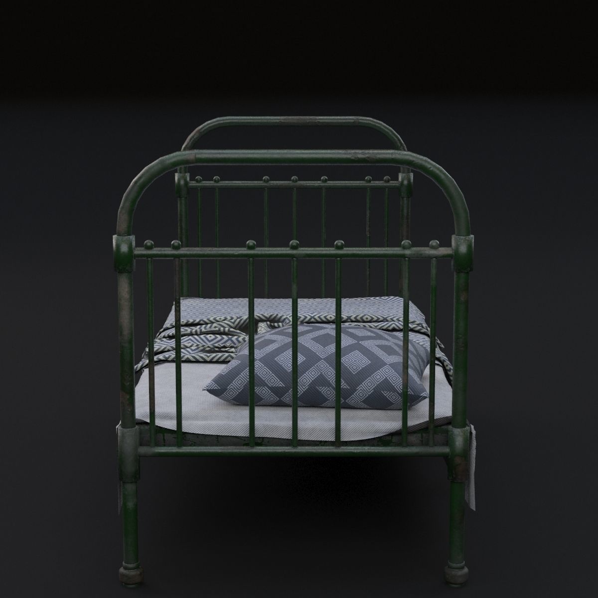 Old bed 3D model_12