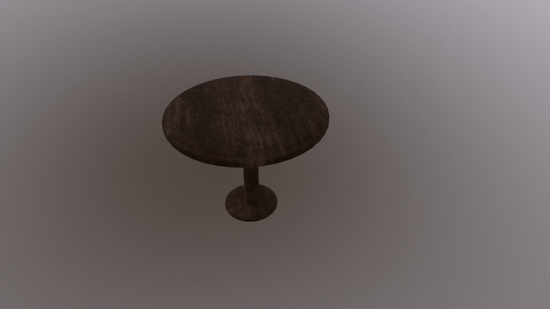Table round Low-poly 3D model_2