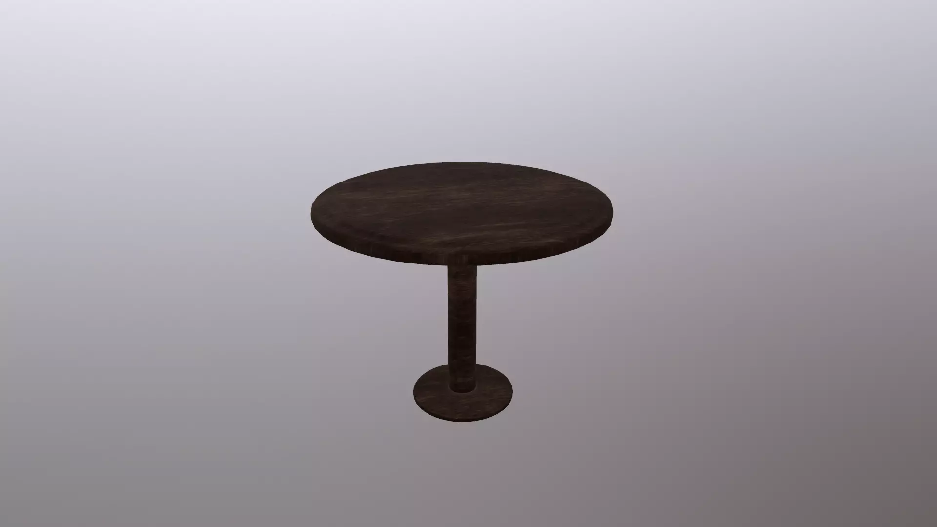 Table round Low-poly 3D model_0