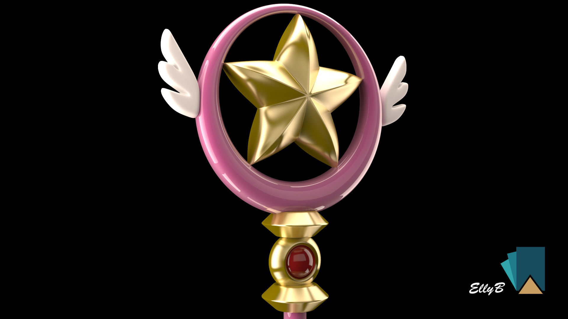 Long Scepter Sakura 3D model_3