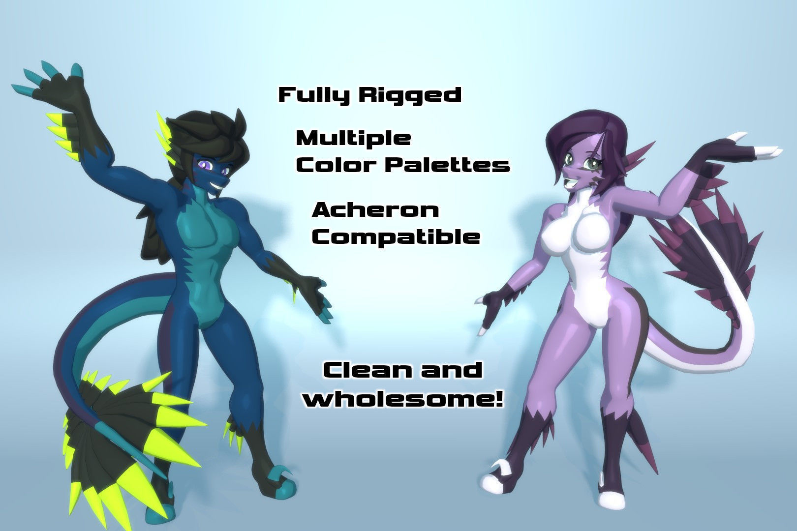 Acheron Raptor Clean Low-poly 3D model_1