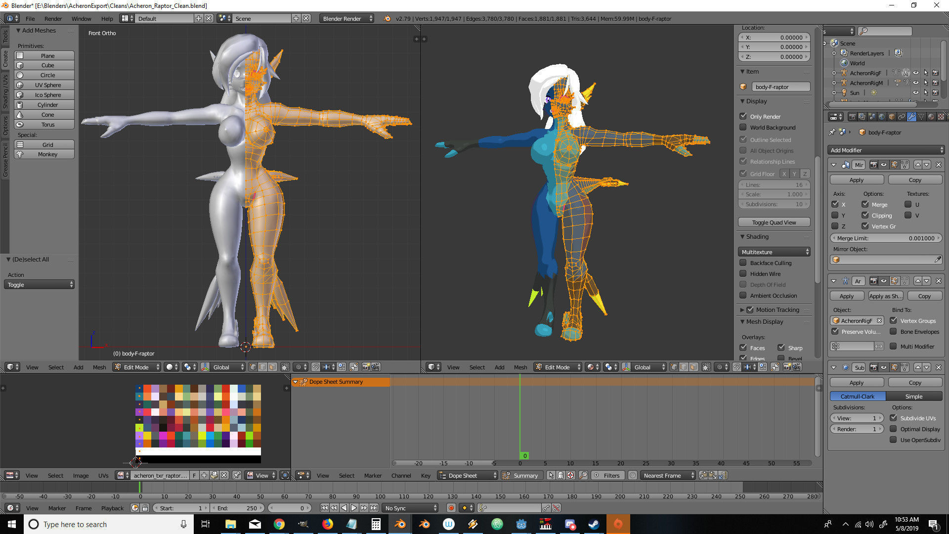 Acheron Raptor Clean Low-poly 3D model_18