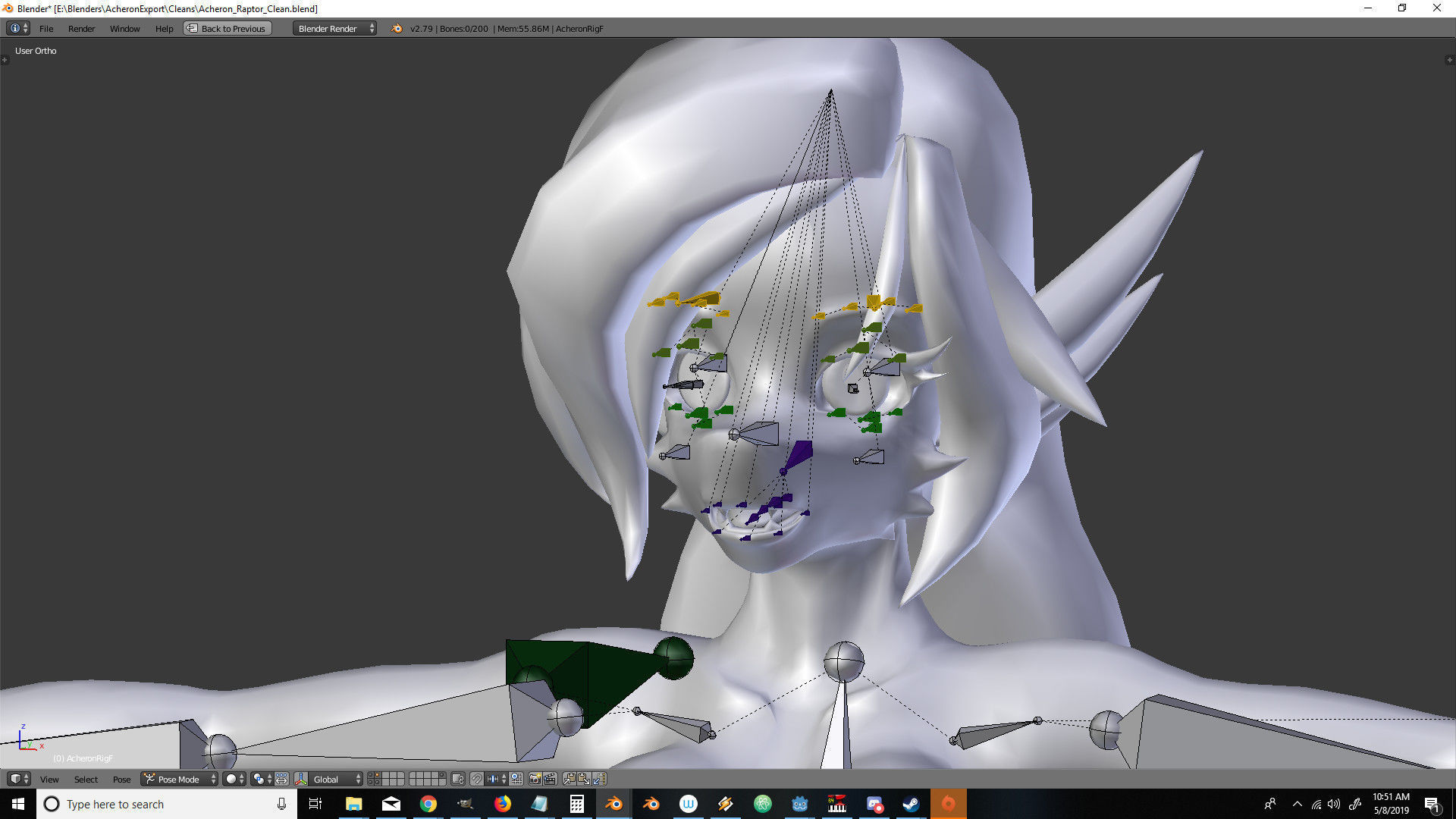 Acheron Raptor Clean Low-poly 3D model_20