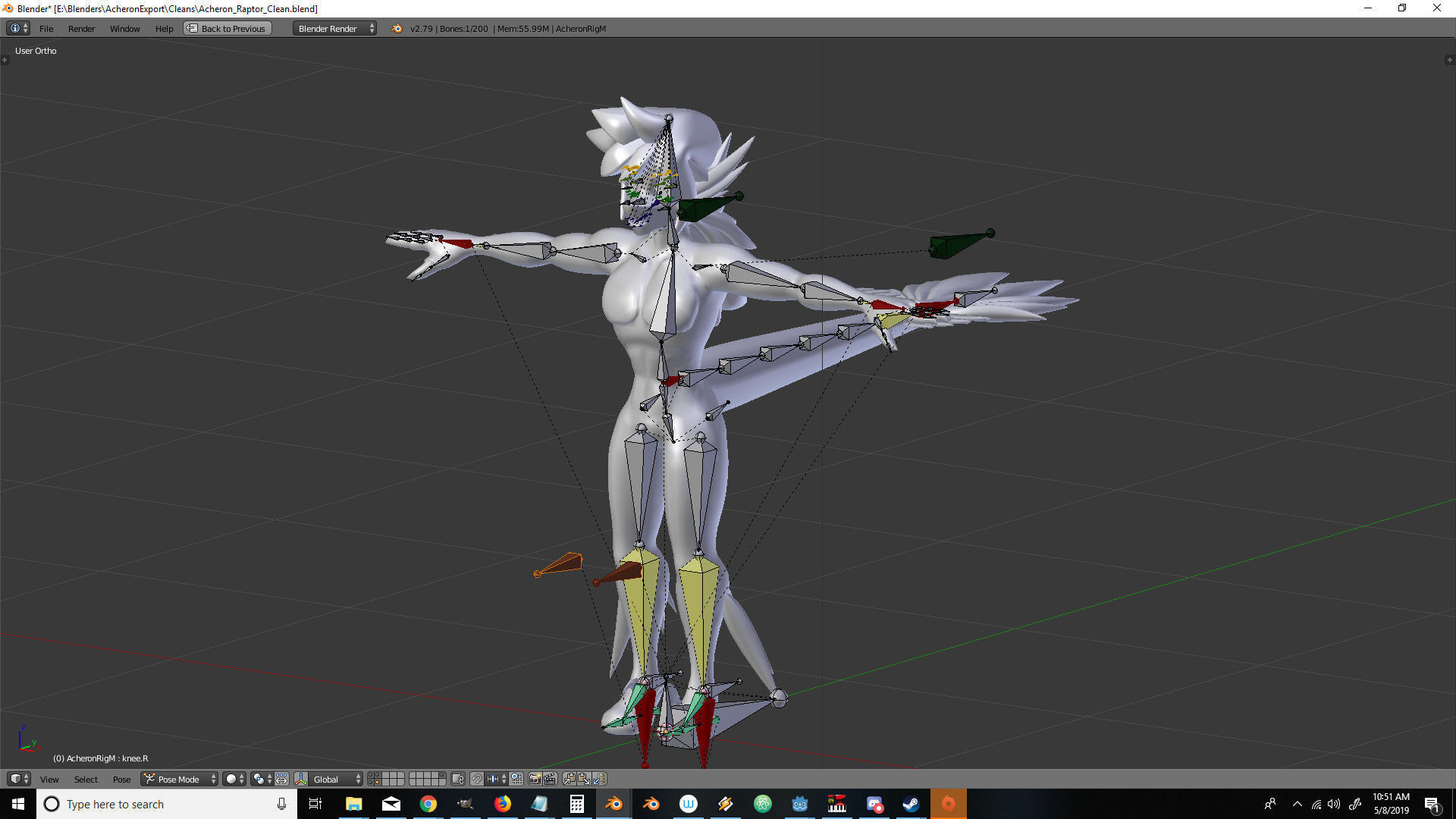 Acheron Raptor Clean Low-poly 3D model_21