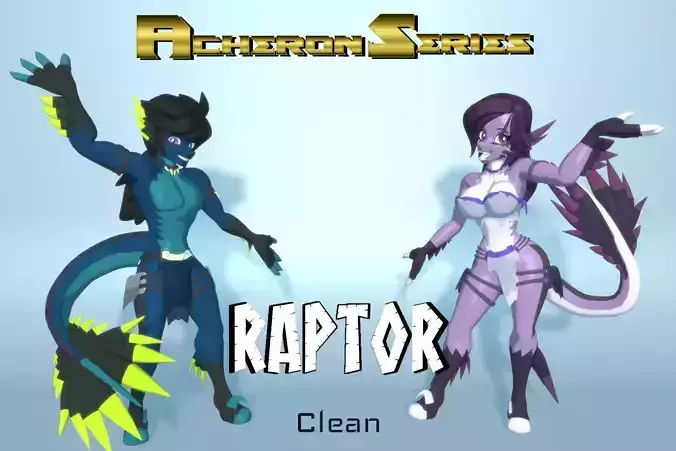 Acheron Raptor Clean Low-poly 3D model