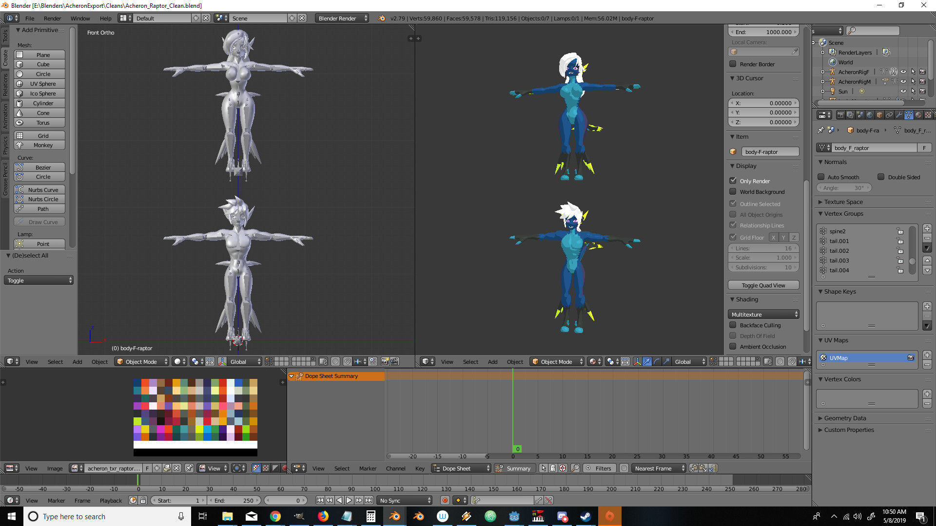 Acheron Raptor Clean Low-poly 3D model_17