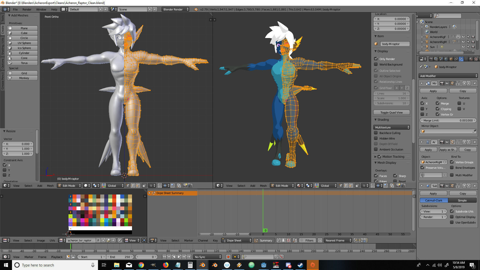 Acheron Raptor Clean Low-poly 3D model_19