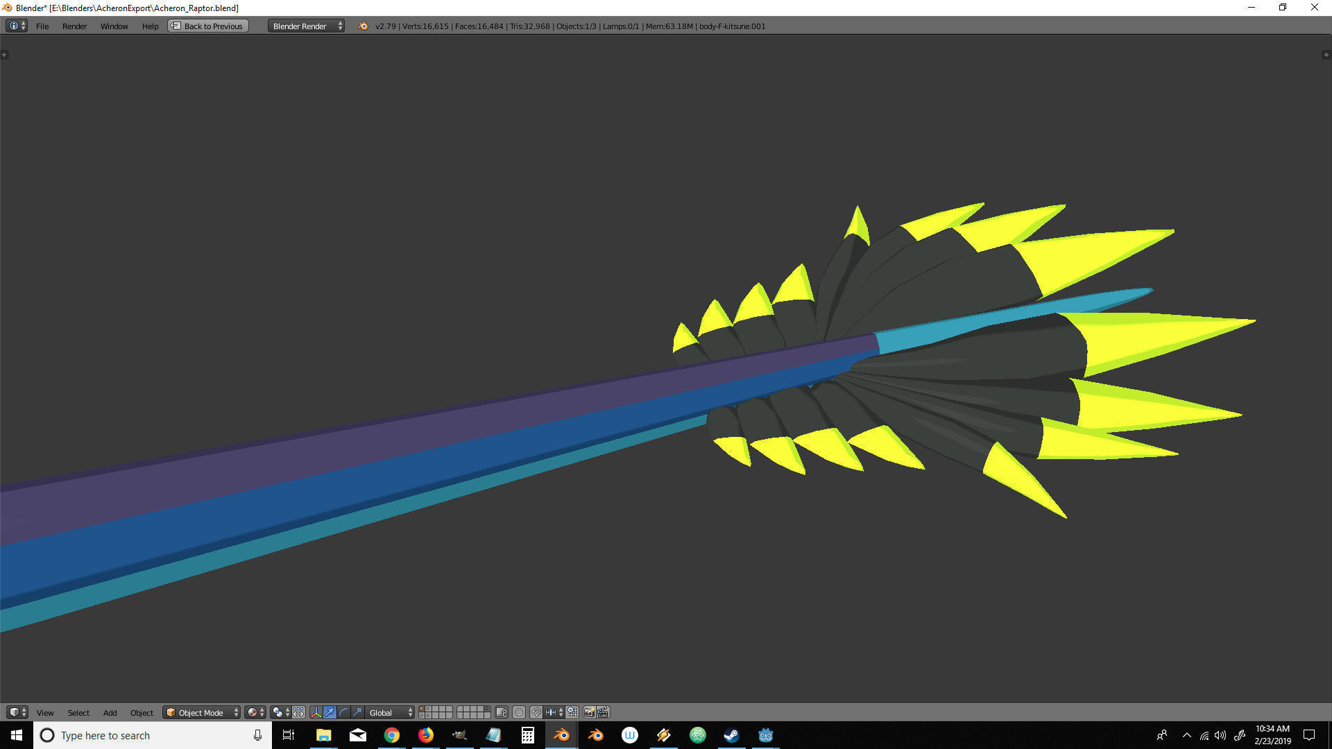 Acheron Raptor Clean Low-poly 3D model_22