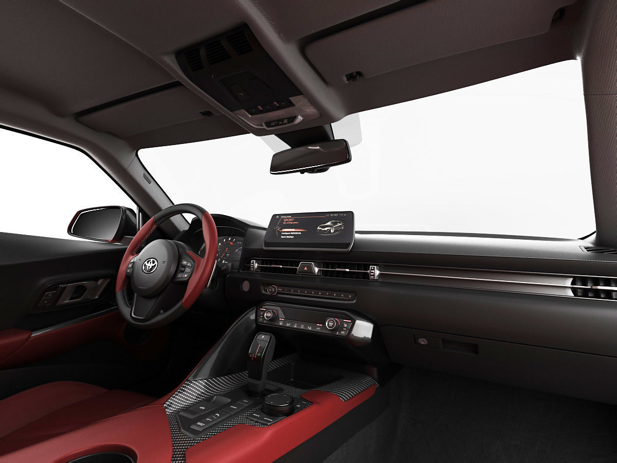 Toyota Supra 2020 with interior 3D model_15