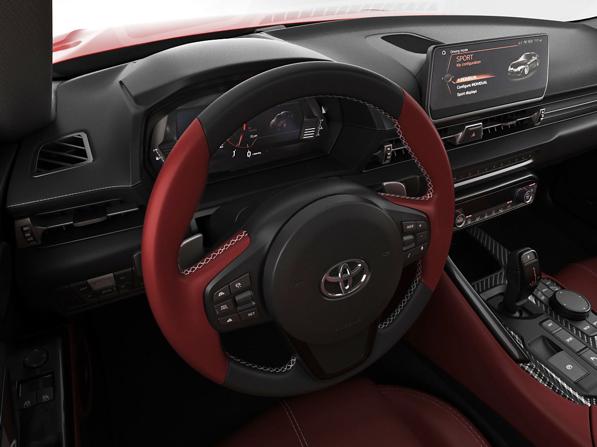 Toyota Supra 2020 with interior 3D model_17