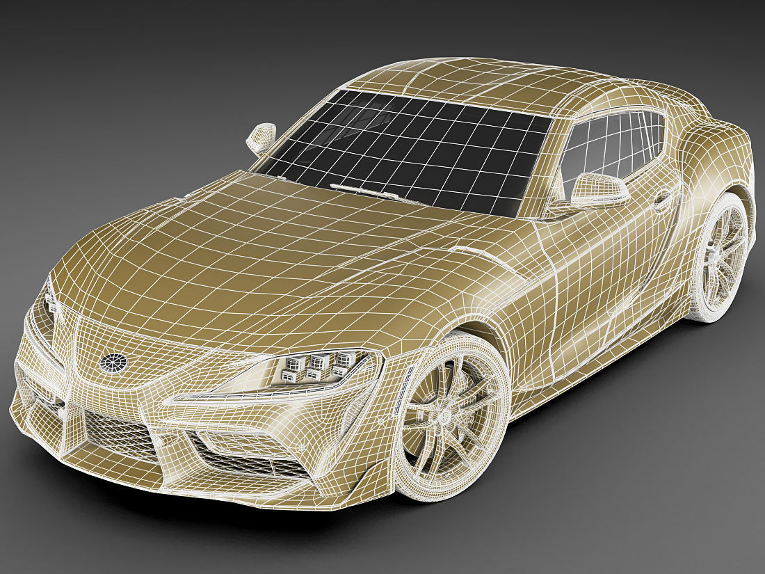 Toyota Supra 2020 with interior 3D model_27