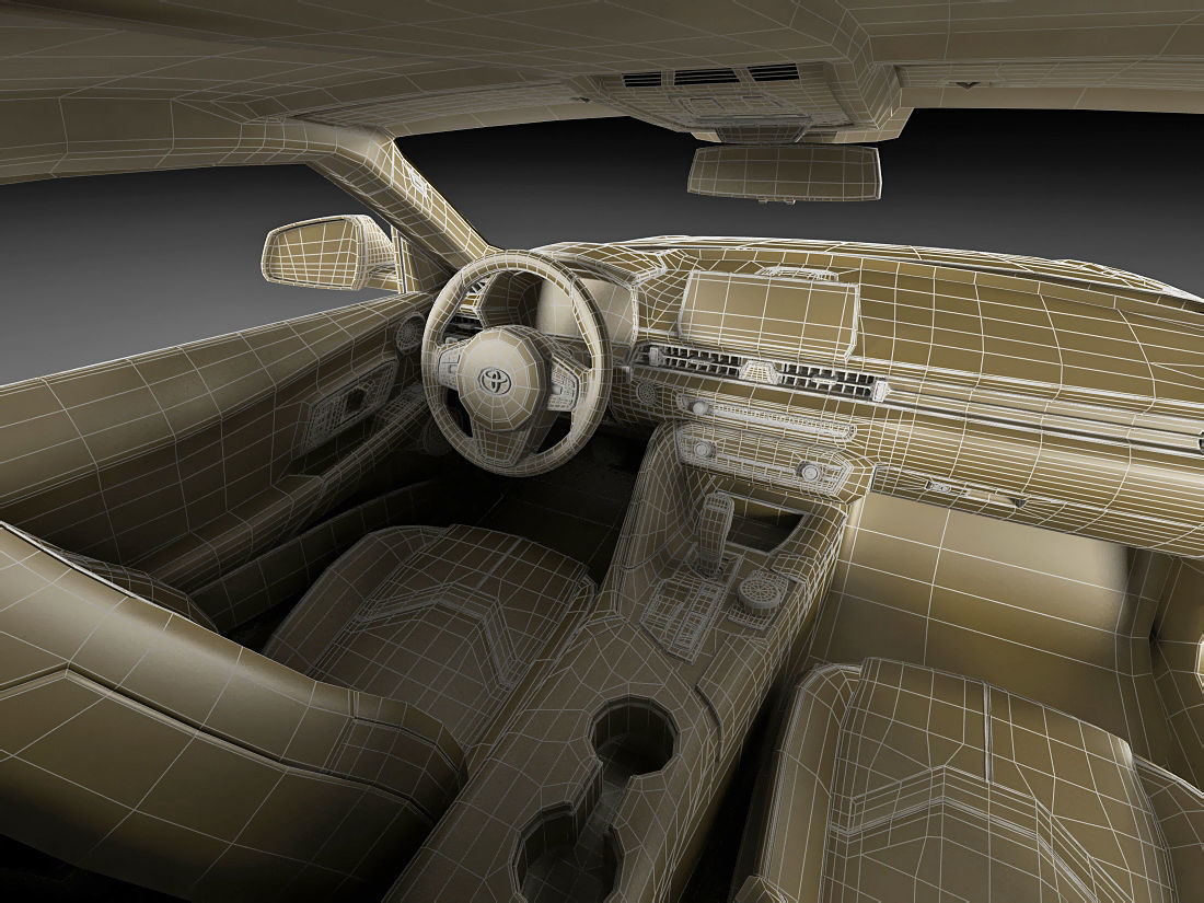 Toyota Supra 2020 with interior 3D model_29