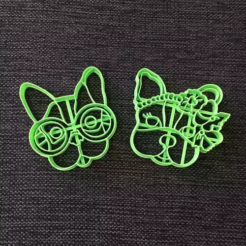  Simones Dogs - Pack x 2 Cookie Cutter 3D print model