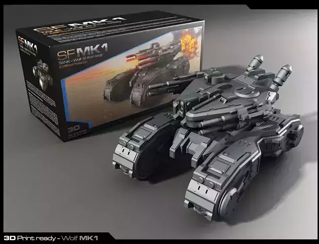 MK1-Tank 3D Print futuristic tank 3D print model