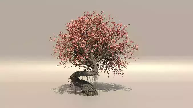 style growth animation Tree 3D model