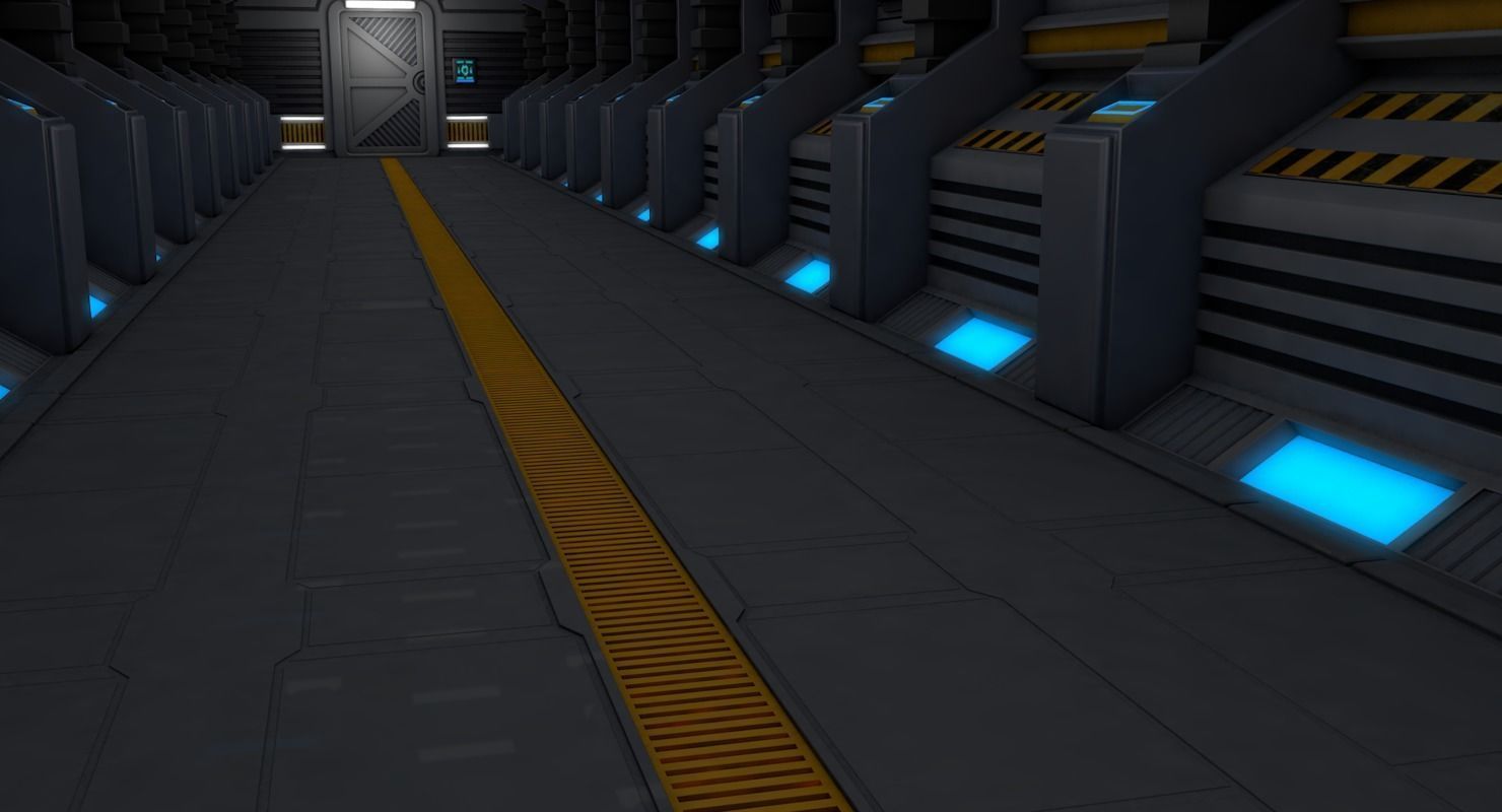 Sci Fi Corridor 3D model_11
