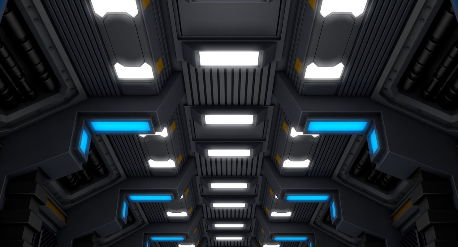 Sci Fi Corridor 3D model_8