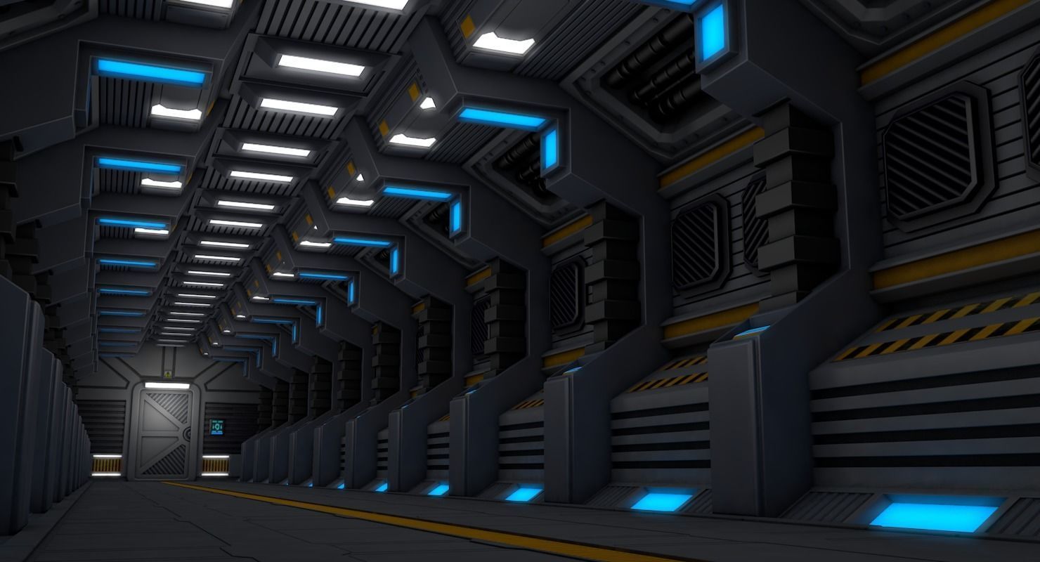 Sci Fi Corridor 3D model_10
