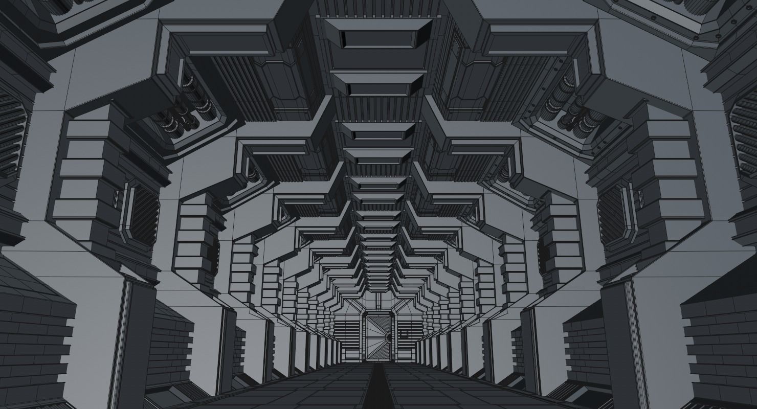 Sci Fi Corridor 3D model_14