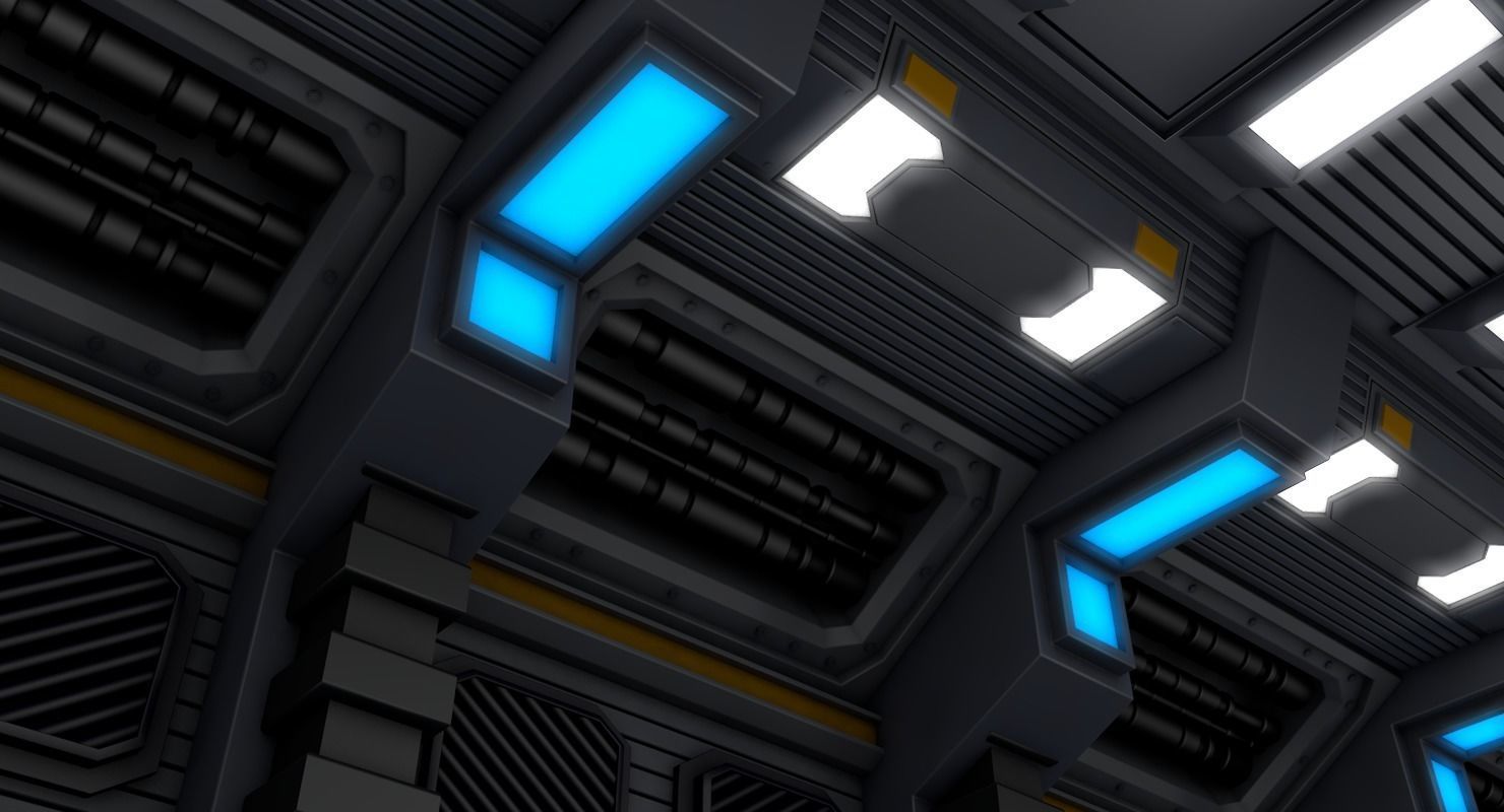 Sci Fi Corridor 3D model_7