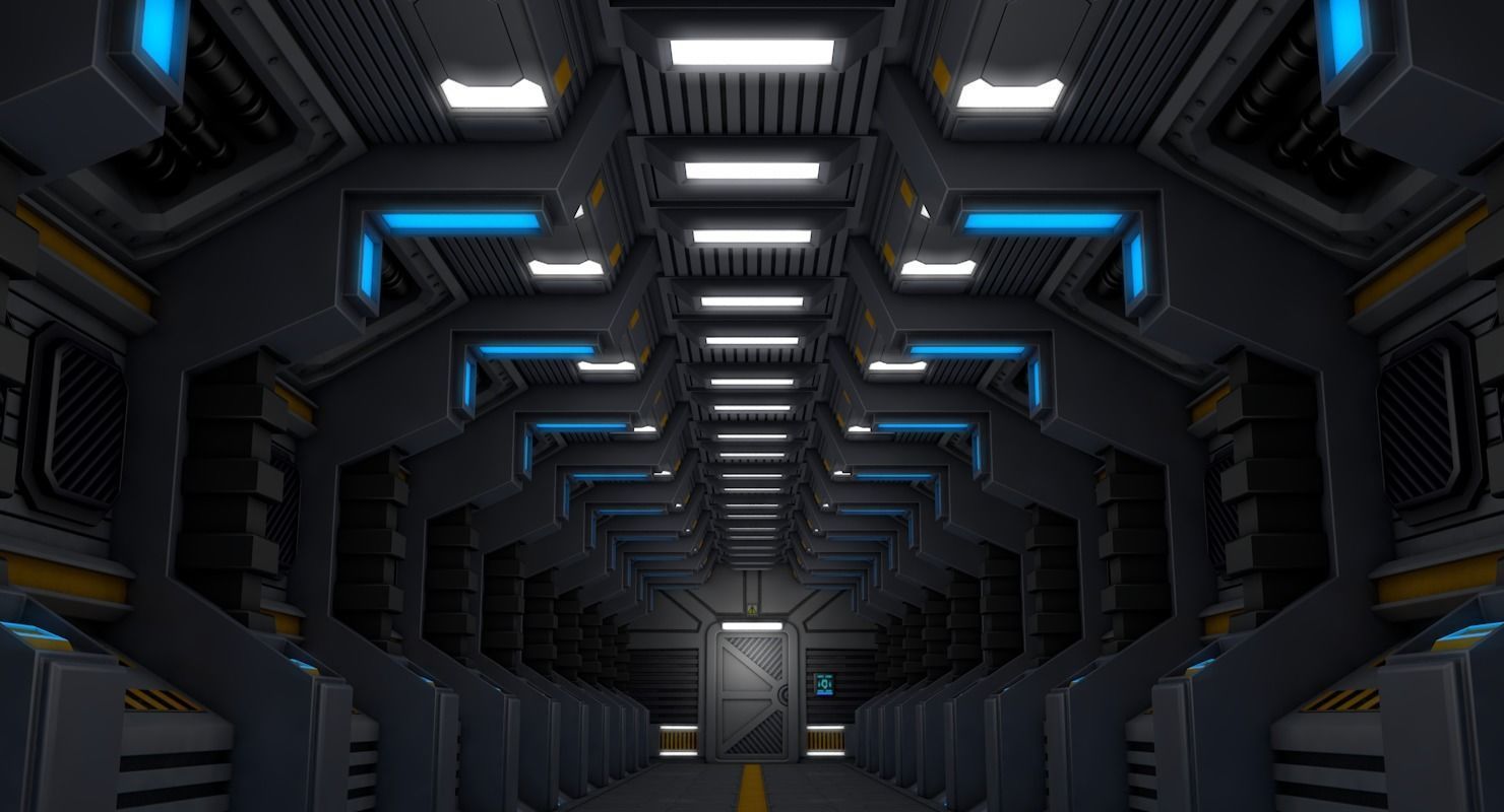 Sci Fi Corridor 3D model_1
