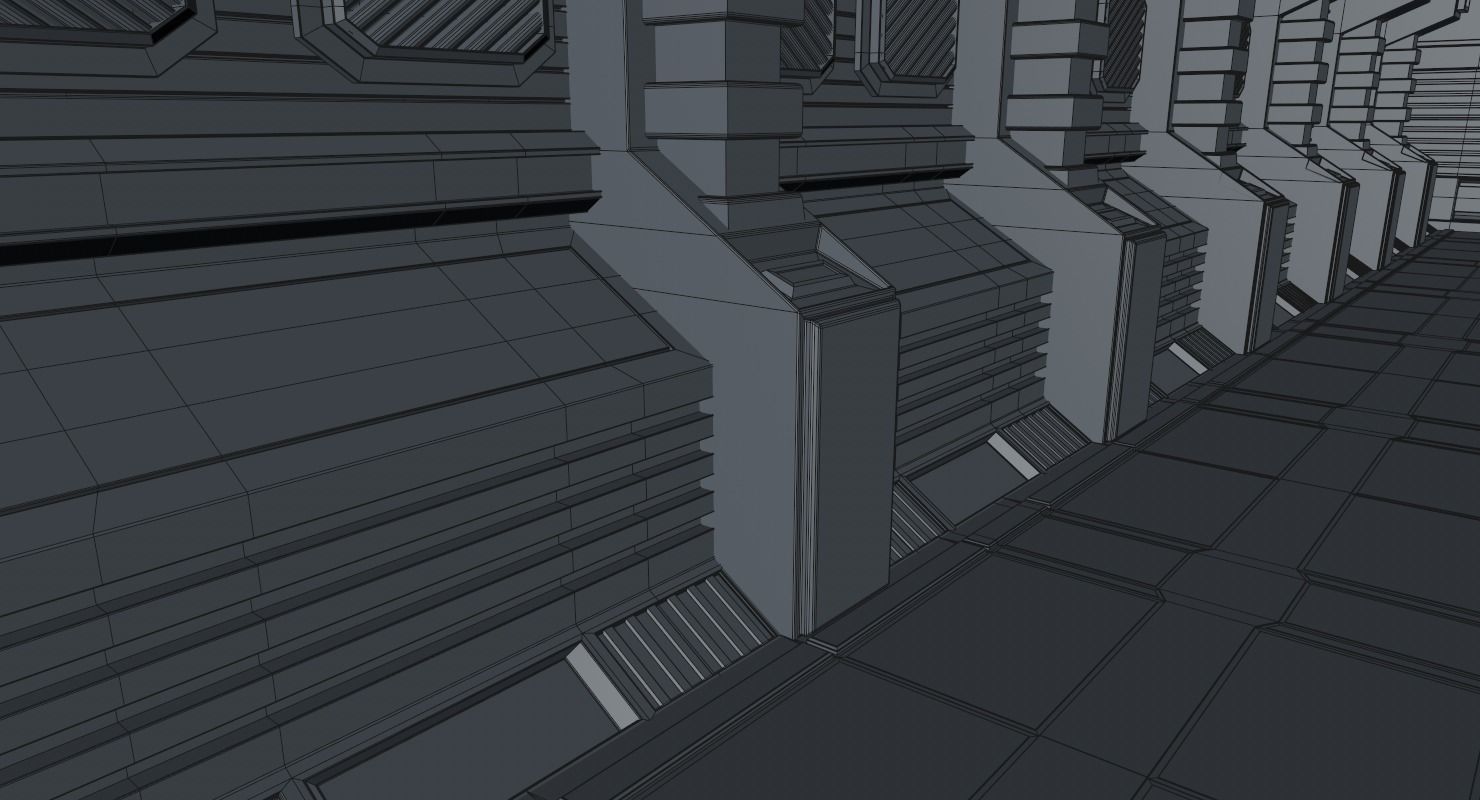 Sci Fi Corridor 3D model_22
