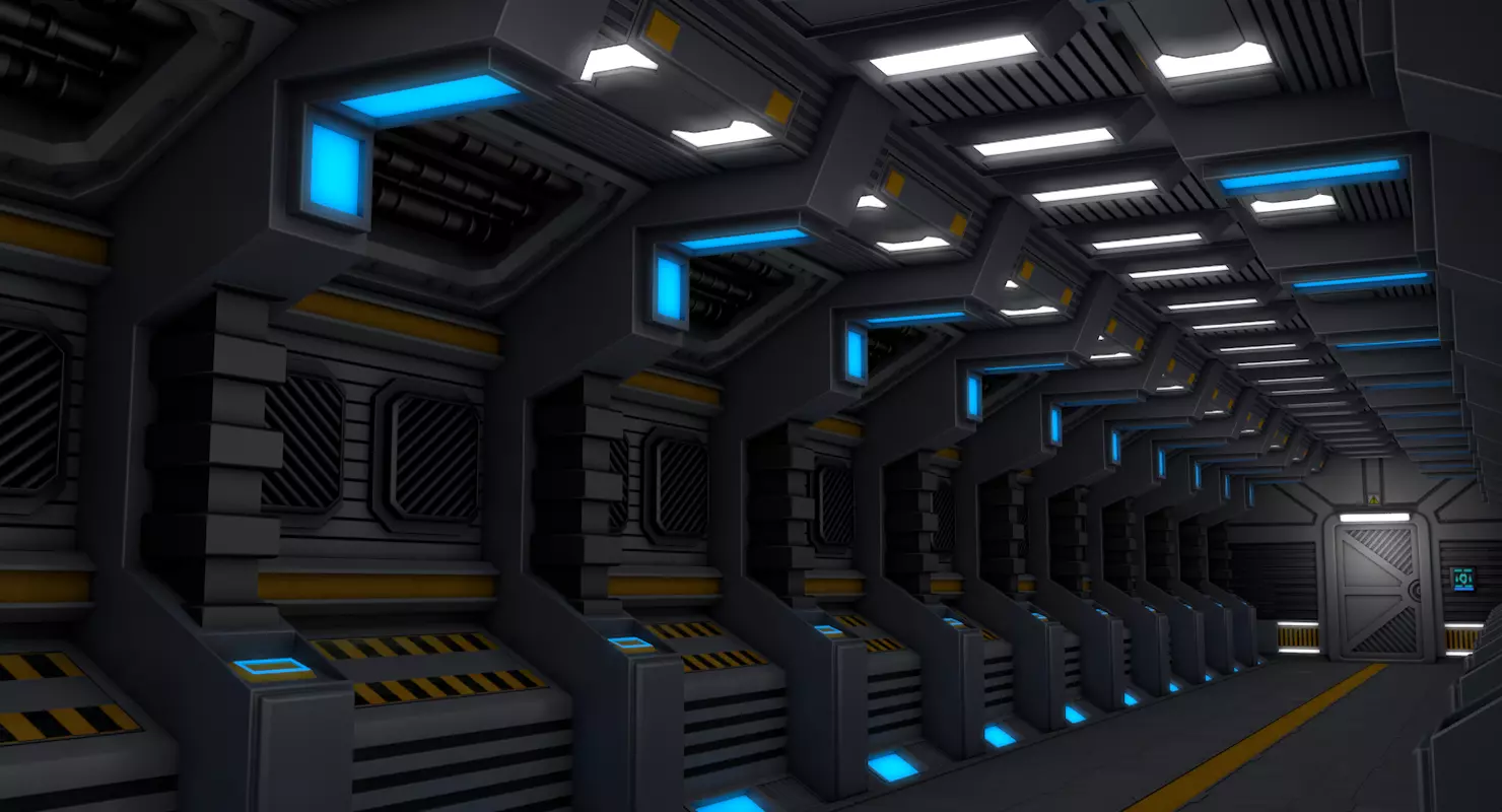 Sci Fi Corridor 3D model_0