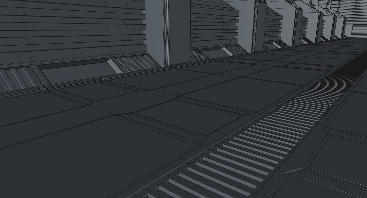 Sci Fi Corridor 3D model_21