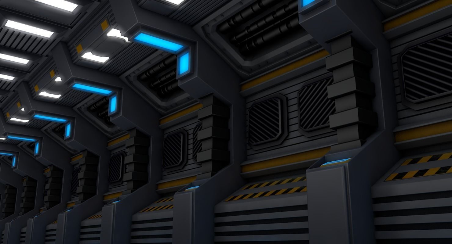 Sci Fi Corridor 3D model_4