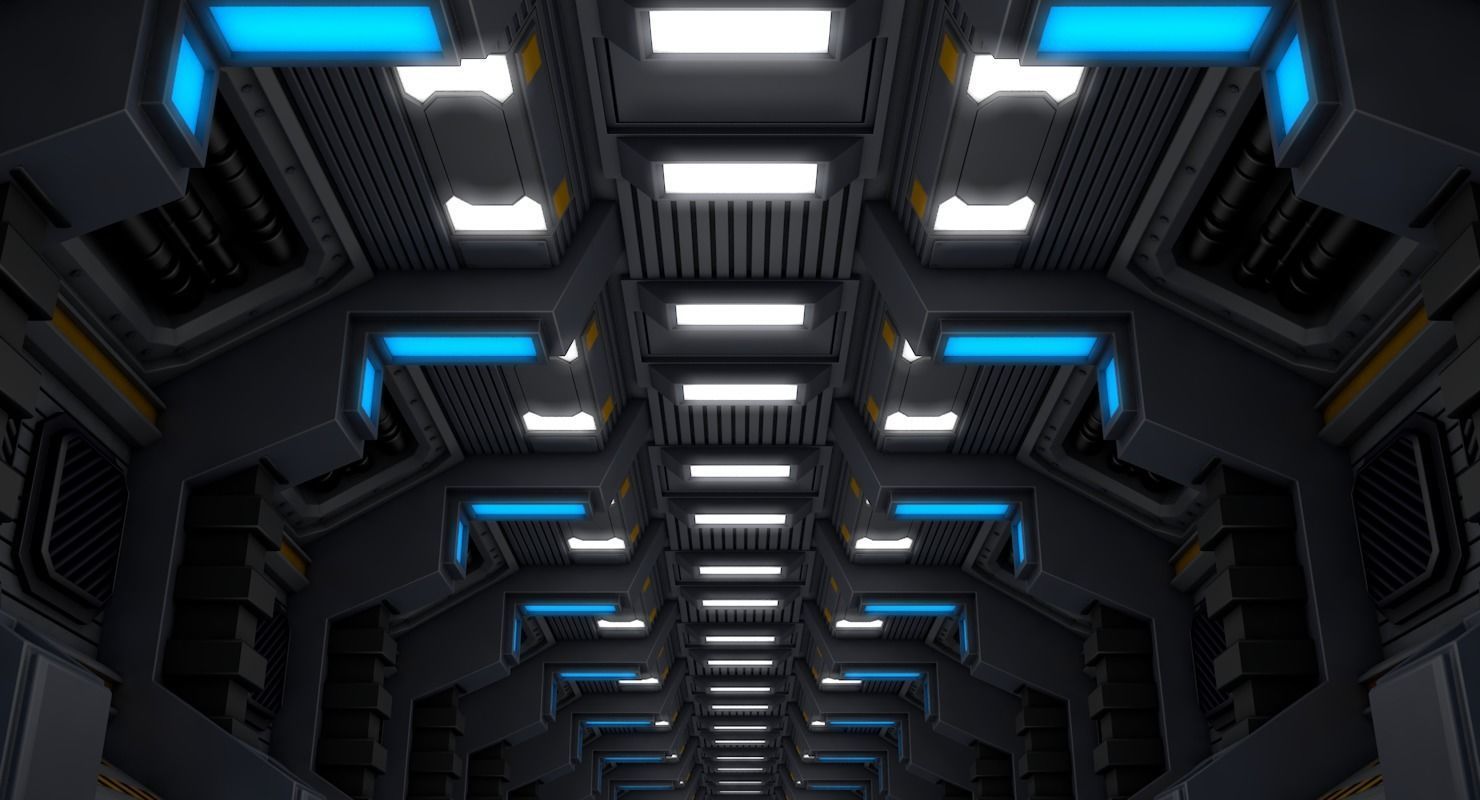 Sci Fi Corridor 3D model_2