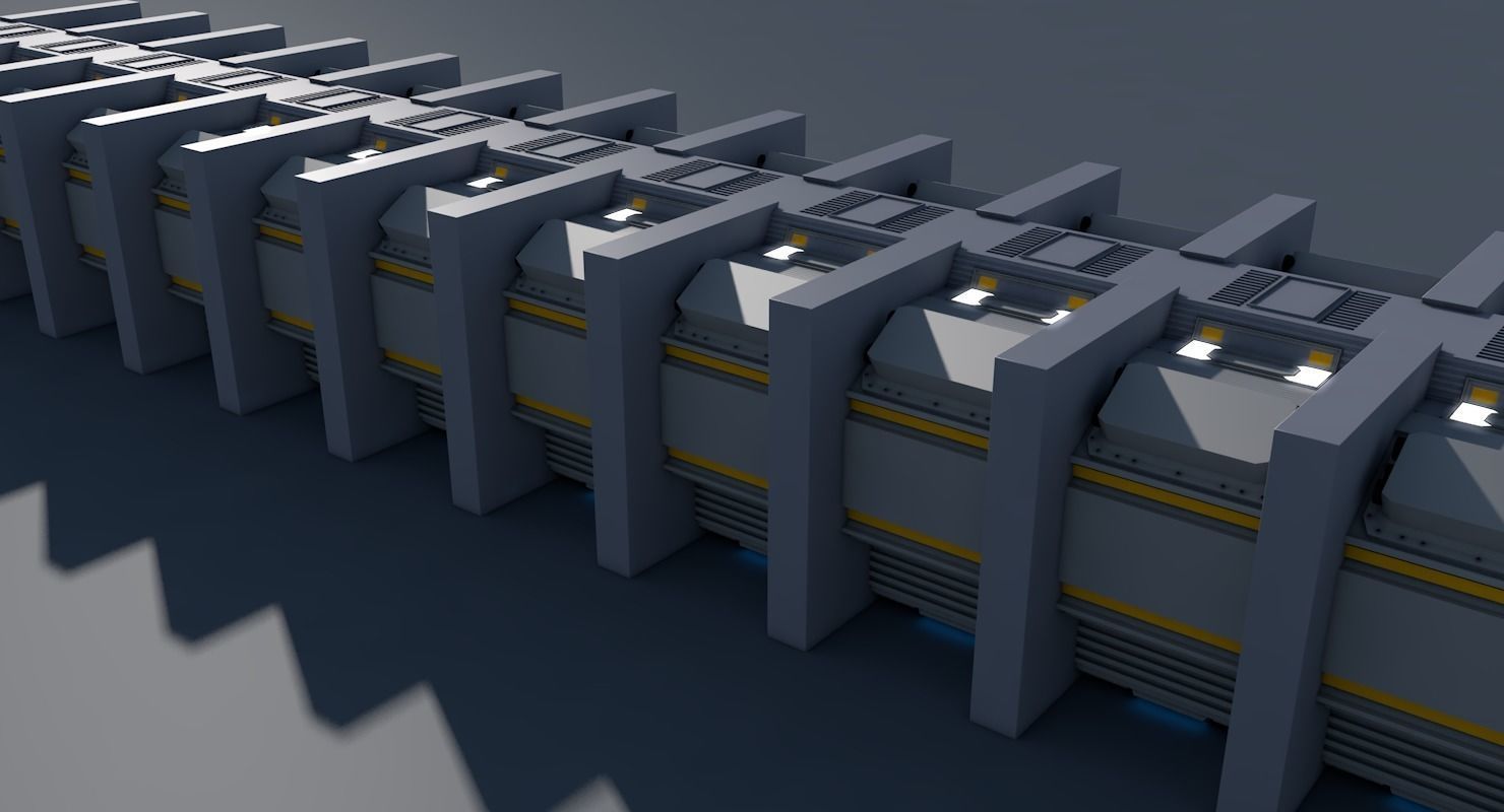 Sci Fi Corridor 3D model_12