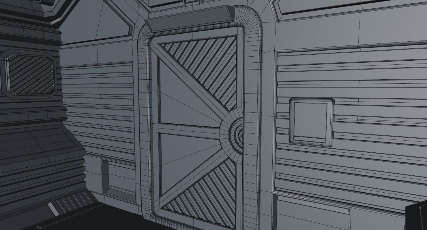 Sci Fi Corridor 3D model_24